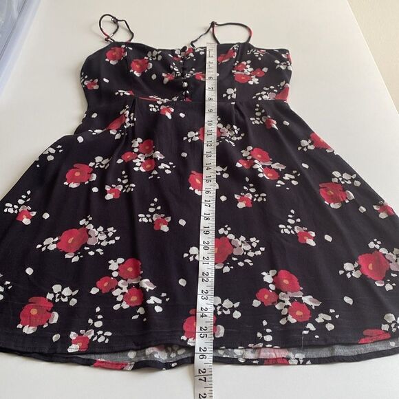 Free People Red & Black Qt Mini Dress Size Small - Picture 13 of 16